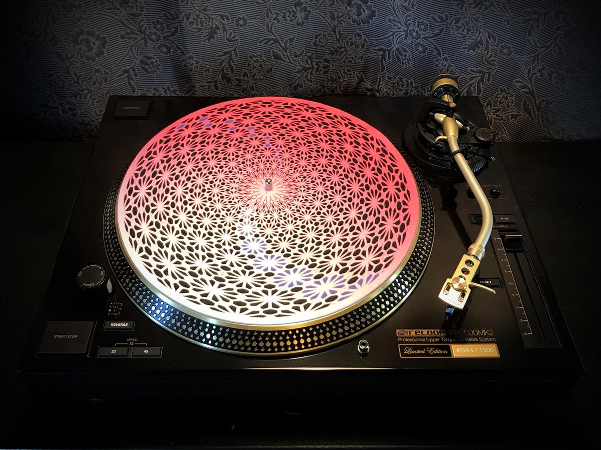 thumbnail image 2 of Record Player Felt Mat Generic Felt Slipmat For 12" Turntables - Space Moon Design, DJ Slipmat For Vinyl Record Players Vinyl Record Player Slipmat 2 of 14