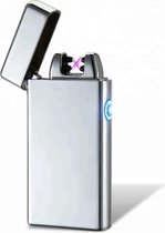 LOUZIR Elektrische Plasma Aansteker – USB Aansteker - Oplaadbaar- zilver/wit