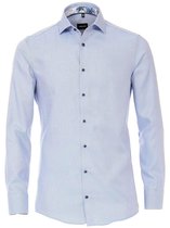 Venti Overhemd Blauw Gewerkt Modern Fit 103368000 - XXL
