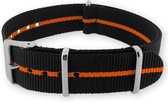 Bracelet Montre NATO G10 Bracelet Nylon Militaire Skunk Oranje 22mm