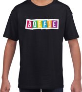 Boefje fun tekst t-shirt zwart kids - Fun tekst / Verjaardag cadeau / kado t-shirt kids 158/164