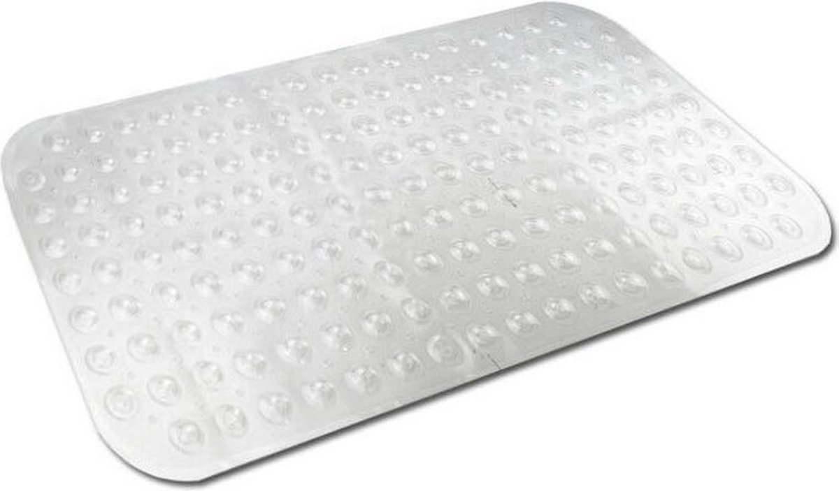 Transparante antislip badmat / douchemat 79 x 37 cm - Douchematten/badmatten - Badkamer accessoires matten