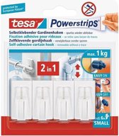 Tesa Powerstrips gordijnhaken wit 4 haken + 6 strips