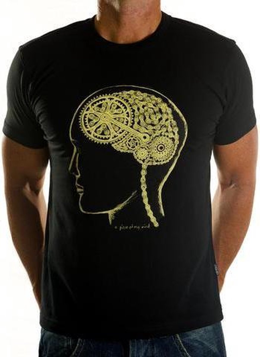 Cycology Bike Brain - T-Shirt - Black - Maat S