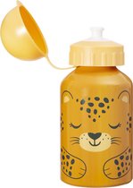Waterfles / drinkfles aluminium met sportdop Leopard van Sass & Belle