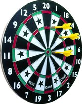 Lifetime Games dartbord - Ø 38cm - 3 gele, 3 rode dartpijlen - dubbelzijdig