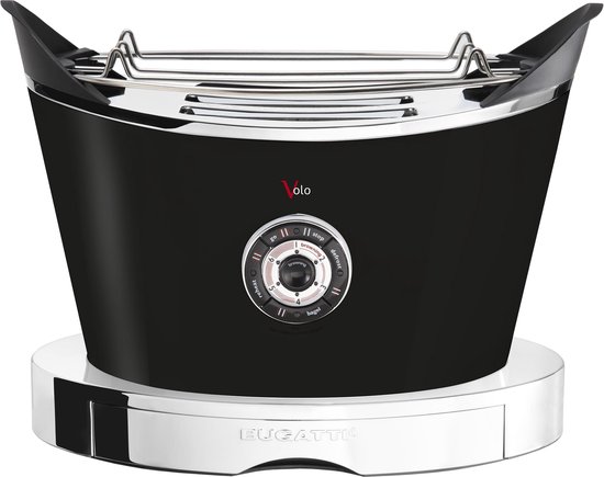 BUGATTI, Volo, elektrische broodrooster, 4 functies, 6 toastniveaus, innovatief design, roestvrijstalen behuizing, vermogen 930 W, tangen zijn niet inbegrepen (roségoud