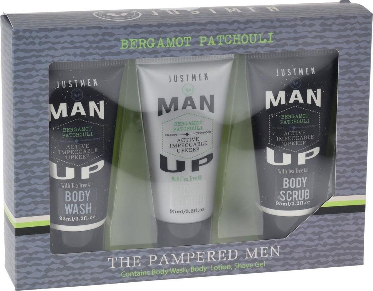 Justmen Man Up Ocean - The modern day man - Body wash, body lotion & body scrub á 95ml