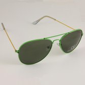 Pilotenbril groen met donker groene lenzen