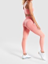 Flow Sportlegging/ Yogalegging Dames High Waist - Oranje-Roze