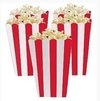 Popcorn bakjes rood 6 stuks -16 cm hoog - Popcornbakjes/chipsbakjes/snackbakjes kinderverjaardag/kinderfeestje.