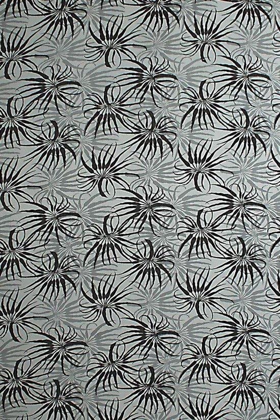 Pareo, hamamdoek, sarong, omslagdoek, wikkeldoek  kleuren grijs zwart figuren lengte 115 cm breedte 165 cm versierd met franjes.