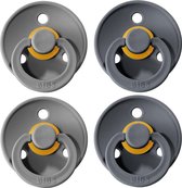 BIBS Fopspeen - Maat 2 (6-18 maanden) - 4 stuks - Smoke en Iron