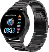 Belesy® BQ - Smartwatch - Horloge - 1.3 inch - Kleurenscherm - 10x Sporten - INDOOR en OUTDOOR - Zwart - Staal - Schakel - Cadeau