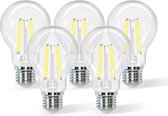 Aigostar 10PKH - LED Filament A60 6W - E27 fitting - Ø 6cm - 6500K - Set van 5 stuks