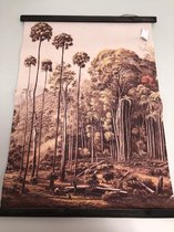 Poster met bomen, bruin