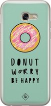 Samsung A5 2017 hoesje siliconen - Donut worry | Samsung Galaxy A5 2017 case | Roze | TPU backcover transparant