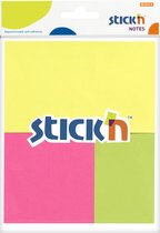 Memoblok Stick'n blisterverpakking 3 formaten, neon geel/neon roze/neon groen. 3x 50 memoblaadjes/blok