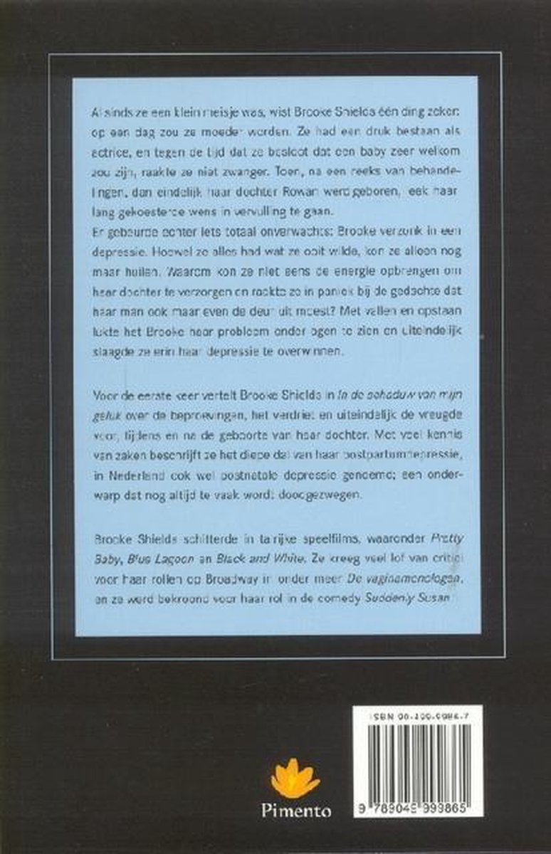 In de schaduw van mijn geluk - back cover