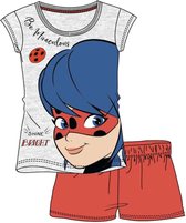 Miraculous ladybug - Pyjama - grijs - rood - maat 110 / 5 jaar