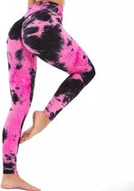 TikTok legging – Olamee – Tie Dye - Anti Cellulite Legging - Absorberend - Yoga – Fitness – Vrije tijd - Scrunch Butt - High Waist - Gym Wear – Elastisch – Tweede huid – Platte bui