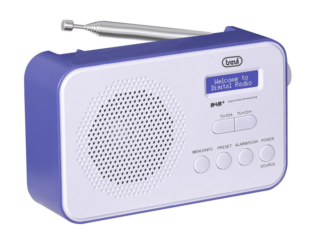 Trevi - Draagbare radio DAB/DAB+, 7F92, Blauw/wit