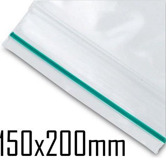 Sachets plastique refermable 150x200mm