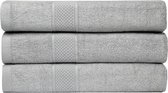 Homéé® Bamboe badlakens - set van 3 stuks - grijs - 70x130cm