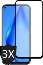 Huawei P40 Lite Screenprotector - Full Screen Protector Glas - 3 Stuks