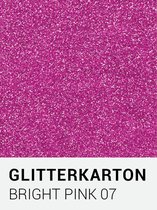 Glitterkarton 07 bright pink A4 230 gr.