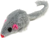 Short hair plush mice with bell, 5 cm