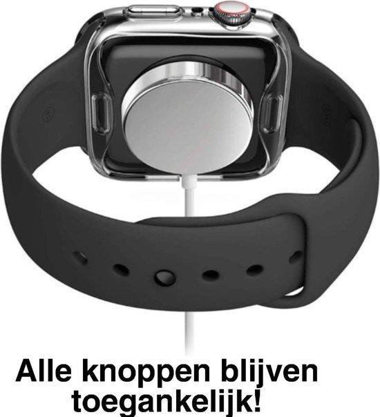 Apple Watch 4/5/6/SE 40mm - Siliconen Bescherm Case |Hoesje| Screenprotector Voor Apple Watch | Bescherming iWatch - Transparant - Mycase