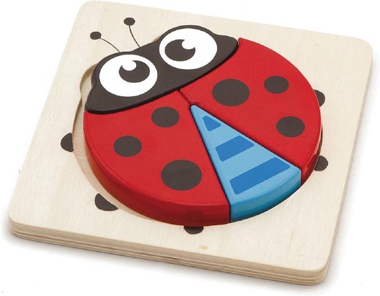 Viga Toys - Vormenpuzzel - Lieveheersbeestje