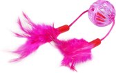 Nobleza roze bal - Met belletje - Met veertjes - Interactief speelgoed