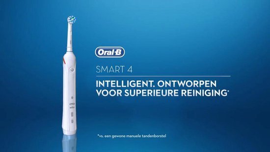 Oral-B Smart 4 - Elektrische Tandenborstel - 4200W - Wit - Powered By Braun  | bol