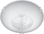 LED Plafondlamp - Plafondverlichting - Trion Cornio - E27 Fitting - 2-lichts - Rond - Mat Chroom - Aluminium - BSE