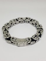 RH-Jewelry. Stalen heren armband. Koningsschakel.  25 cm.