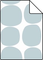 Proefstaal ESTAhome behangpapier grafisch motief lichtblauw en wit - 139088 - 26,5 x 21 cm