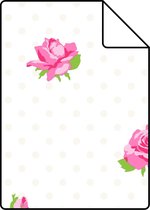 ESTAhome A4 proefstaal van behang rozen roze - 115728 - 21 x 26 cm