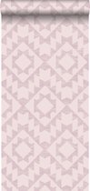 ESTAhome behang Marrakech aztec tapijt lila roze - 148676