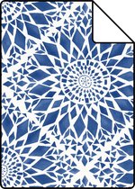 Proefstaal ESTAhome behangpapier tegelmotief donkerblauw - 148612 - 26,5 x 21 cm