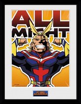 Poster - My Hero Academia All Might Chibi - 40 X 30 Cm - Multicolor