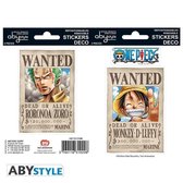 Speelgoed | Stickers - One Piece - Stickers - 16x11cm/ 2 Sheets - Wanted Luffy/