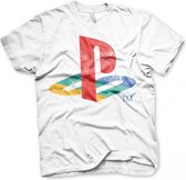 PLAYSTATION - T-Shirt Distressed Logo - WHITE (12Y)