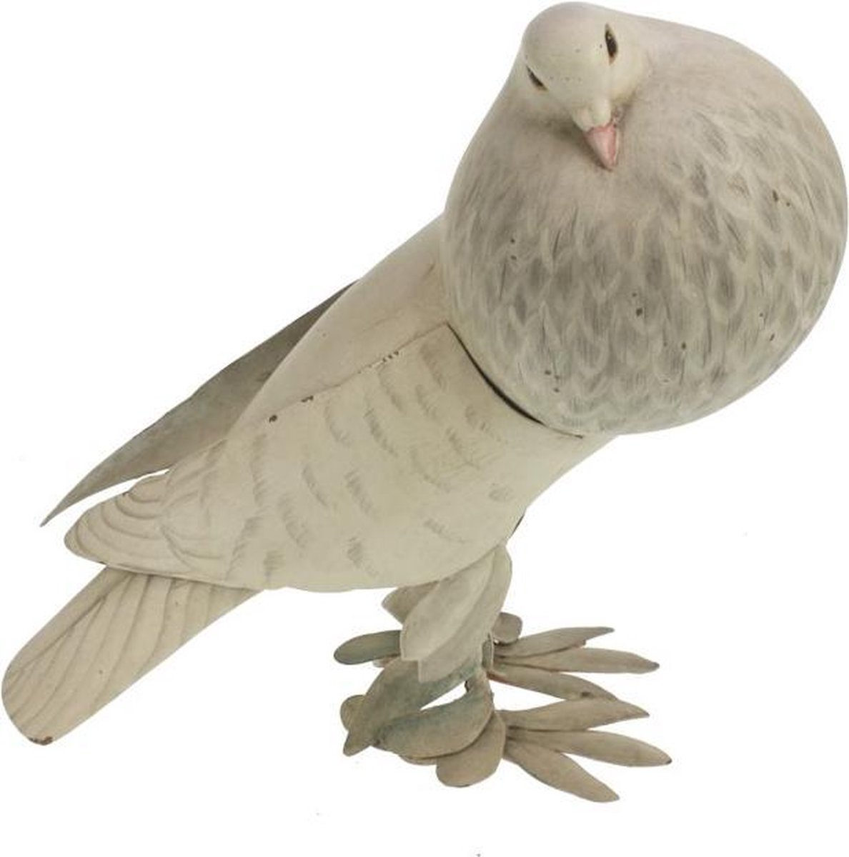 Verplicht genoeg gans Witte Duif met krop van metaal - decoratief beeld - vogel | bol.com