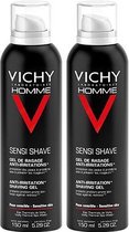 Vichy Homme Scheergel - 2x150 ml - Anti-irritatie - Voordeelpack
