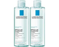 La Roche-Posay Effaclar Micellair Water - Gezichtsreinigingsmiddel - voor een vette huid en Acne - 2x400ml