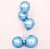 20 Luxe Blauwe Chrome Ballonnen