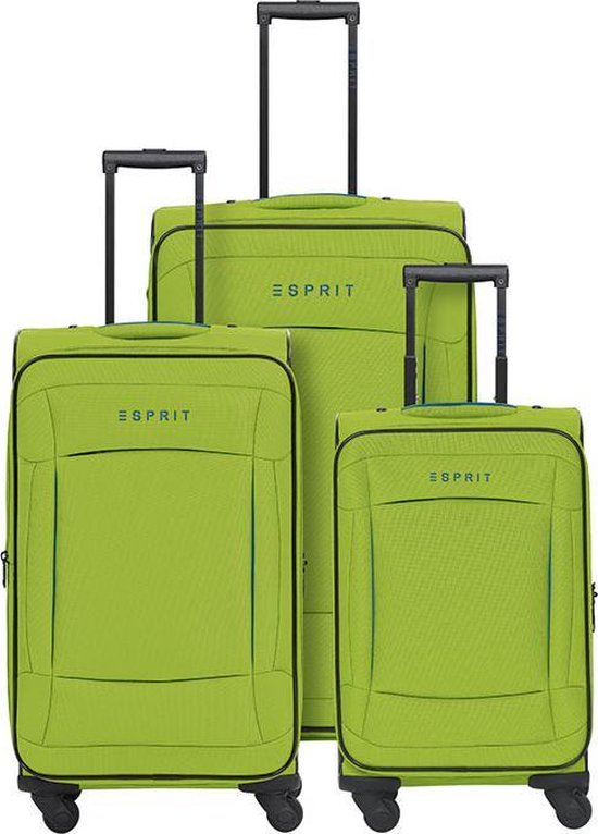 ESPRIT koffers Colors set van 3 trolley groen met 4 wielen | bol.com