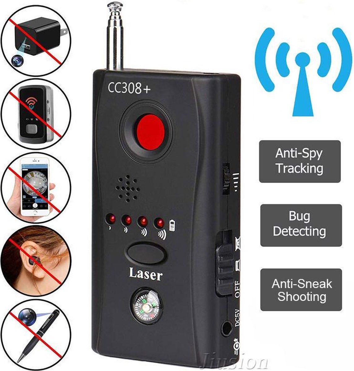 Verborgen camera detector - RF Bug Lens detector - Anti afluister  afluisterapparatuur | bol.com